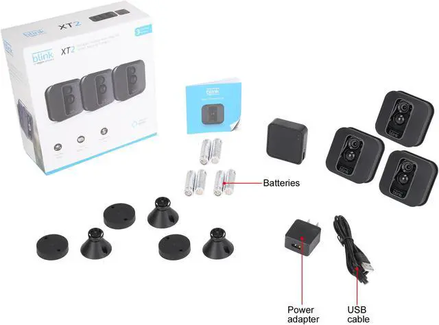 Alt view image 10 of 10 - Blink XT2 Outdoor/Indoor Smart Security Camera - 3 Camera Kit with Cloud Storage Included, 2-way Audio, 2-year Battery Life