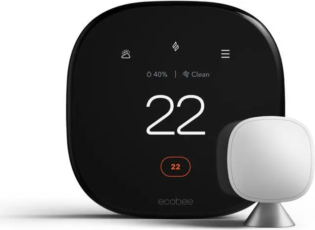 Alt view image 2 of 12 - Ecobee Smart Thermostat Premium with voice control and Built in Air Quality Monitor and Smart Sensor, EB-STATE6C-01