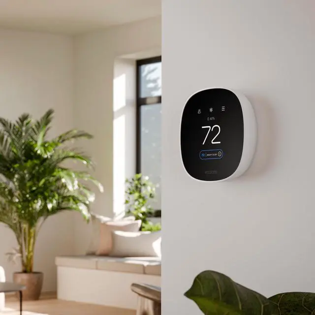 Alt view image 4 of 4 - ECOBEE Smart Thermostat Essential - Energy Star Certified programmable Wi-Fi Thermostat - Works with Siri, Alexa, and Google Assistant