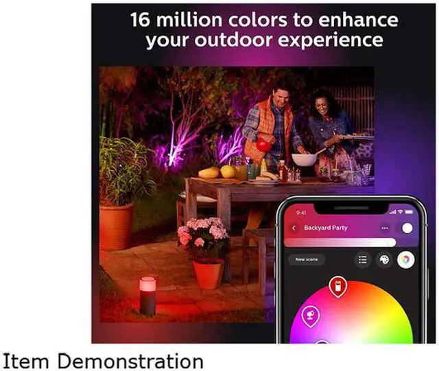 Alt view image 7 of 9 - Philips Hue 802090 Calla Outdoor Bollard