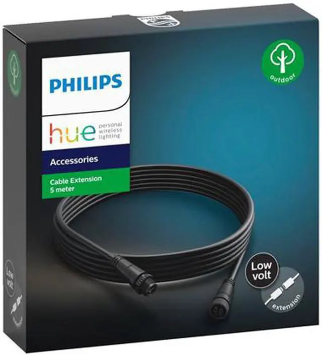 Alt view image 3 of 4 - Philips Hue 17424/30/VN Outdoor Cable Extension, Black