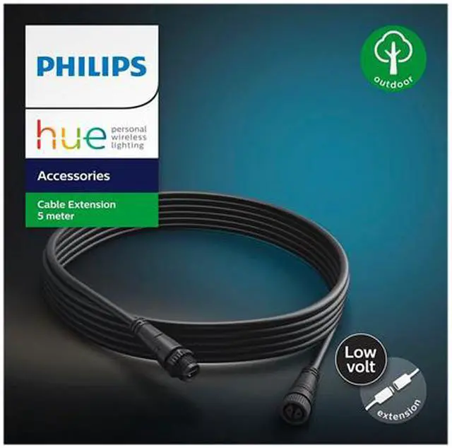 Alt view image 4 of 4 - Philips Hue 17424/30/VN Outdoor Cable Extension, Black