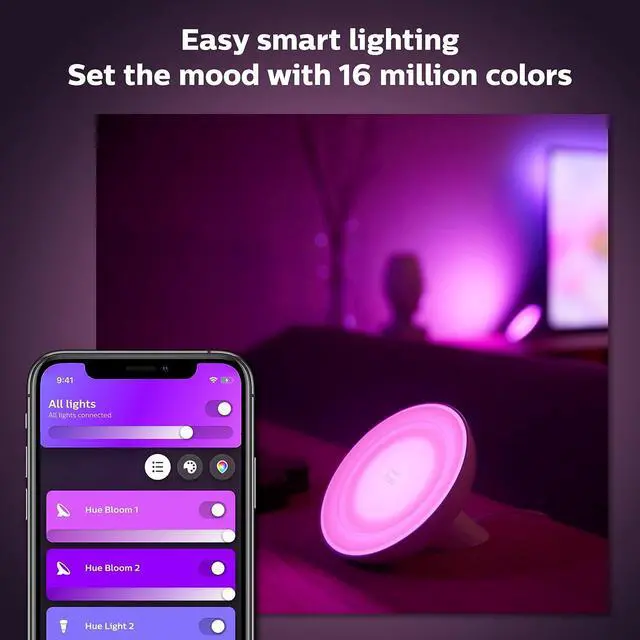 Alt view image 4 of 6 - Philips Hue 560185 Bloom Dimmable LED Smart Table Lamp