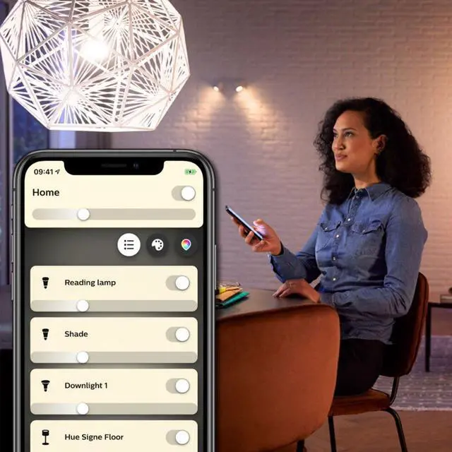 Alt view image 3 of 8 - Philips Hue A19 - E26 smart bulb - 60 W, White (4-pack)
