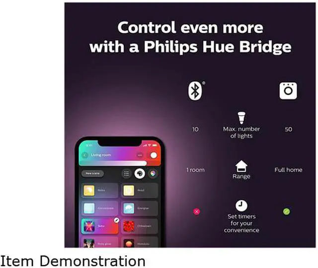 Alt view image 5 of 8 - Philips 458471 Hue Smart Bridge (Compatible with Amazon Alexa, Apple HomeKit and Google Assistant), White Ambiance
