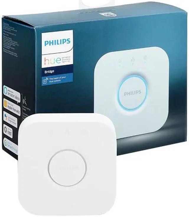 Alt view image 8 of 8 - Philips 458471 Hue Smart Bridge (Compatible with Amazon Alexa, Apple HomeKit and Google Assistant), White Ambiance