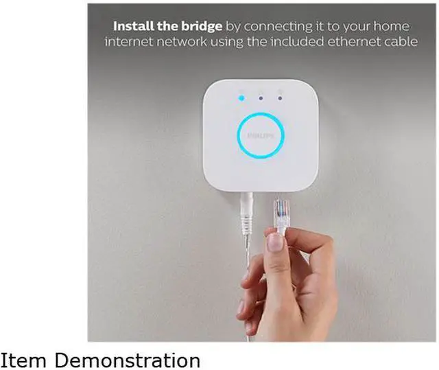 Alt view image 6 of 8 - Philips 458471 Hue Smart Bridge (Compatible with Amazon Alexa, Apple HomeKit and Google Assistant), White Ambiance