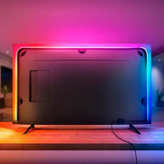 Alt view image 7 of 9 - Philips Hue Play Gradient 65" TV LED Backlight Lightstrip, Flowing Multicolor Effect, Surround Lighting for Home Theater, Sync with Movies, Music and Video Games, Requires Hue Bridge and HDMI Sync Box