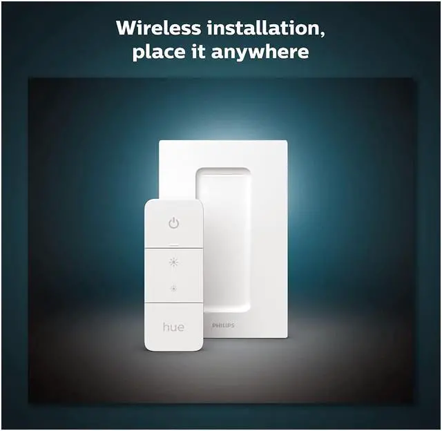 Alt view image 11 of 11 - Philips Hue Smart Dimmer Switch with Remote (Requires Hue Hub, Installation-Free, Smart Home, Exclusively for Philips Hue Smart Bulbs)