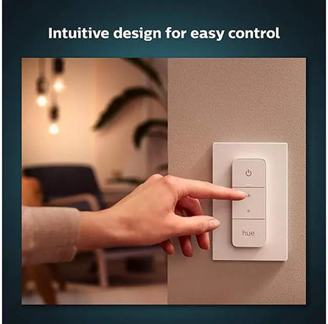 Alt view image 3 of 11 - Philips Hue Smart Dimmer Switch with Remote (Requires Hue Hub, Installation-Free, Smart Home, Exclusively for Philips Hue Smart Bulbs)