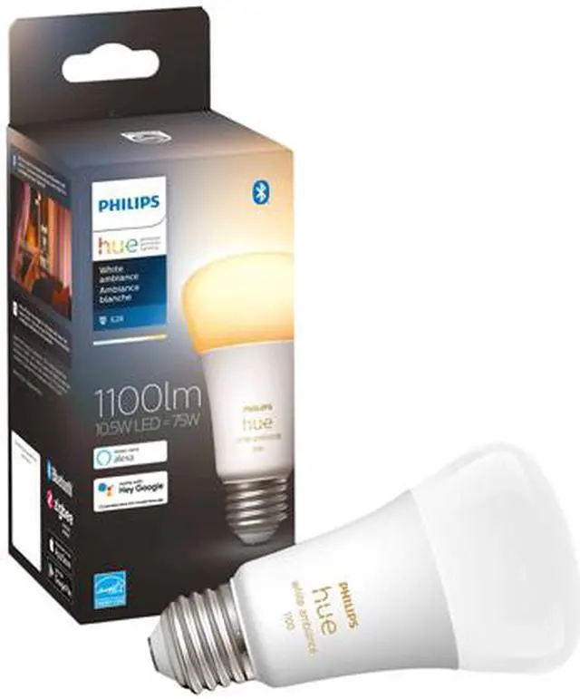 Alt view image 2 of 2 - Philips Hue 563239 10.5W A19 E26 Bluetooth Smart Bulb, 1-pack