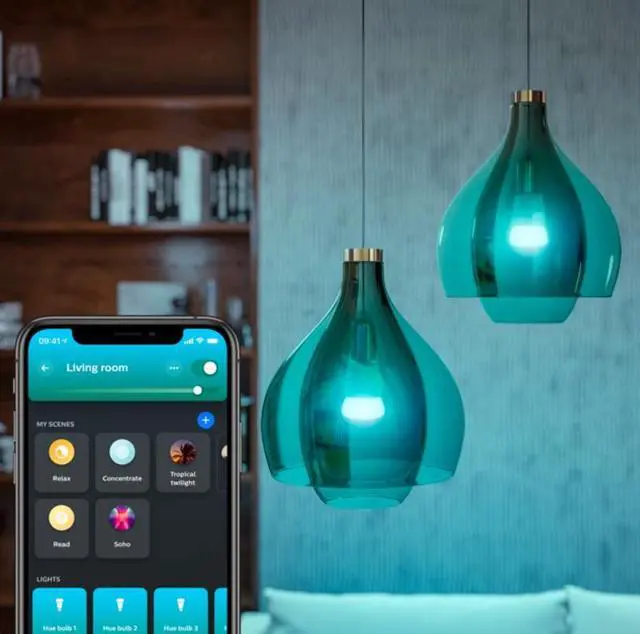 Alt view image 4 of 6 - Philips Hue 563361 10.5W A19 E26 Bluetooth Smart Bulb, 2-pack