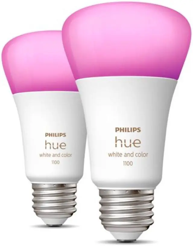Alt view image 3 of 6 - Philips Hue 563361 10.5W A19 E26 Bluetooth Smart Bulb, 2-pack