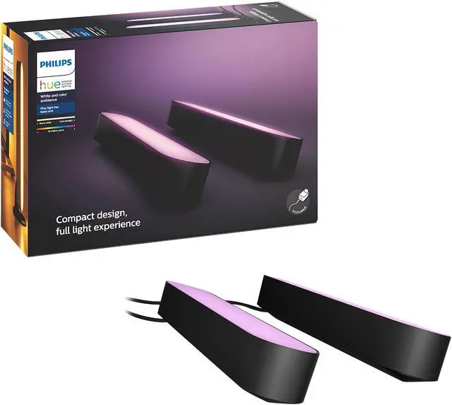 Alt view image 12 of 13 - Philips Hue Play White & Color Ambiance Smart LED Bar Light (2-Pack) + Hue Bridge Bundle (7820230U7-KIT)