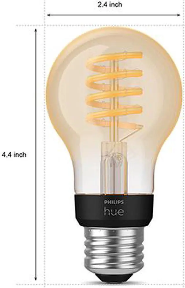 Alt view image 2 of 7 - Philips Hue 563577 1-pack 7W A19 E26 Filament Standard Bulb