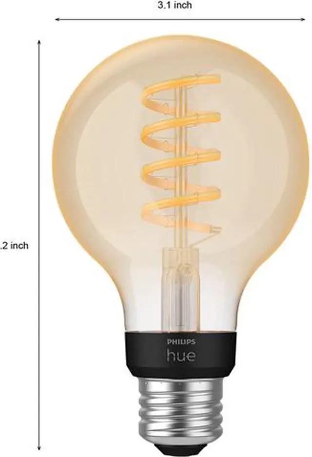 Main image of Philips Hue 563593 1-pack 7W G25 E26 Filament Globe Bulb