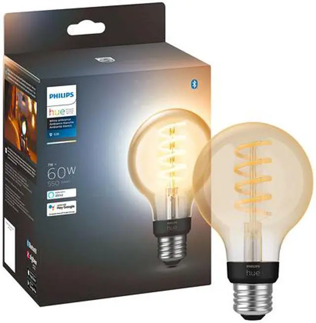 Alt view image 2 of 2 - Philips Hue 563593 1-pack 7W G25 E26 Filament Globe Bulb
