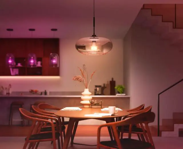 Alt view image 6 of 8 - Philips Hue 562982 1-pack 100W A21 E26 Smart Bulb-White and Color Ambiance