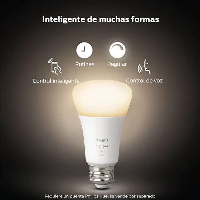 Alt view image 4 of 12 - Philips Hue White E26 High Lumen Smart Bulb, 1600 Lumens, Bluetooth & Zigbee Compatible (Hue Hub Optional), Works with Alexa & Google Assistant, 1 Bulb