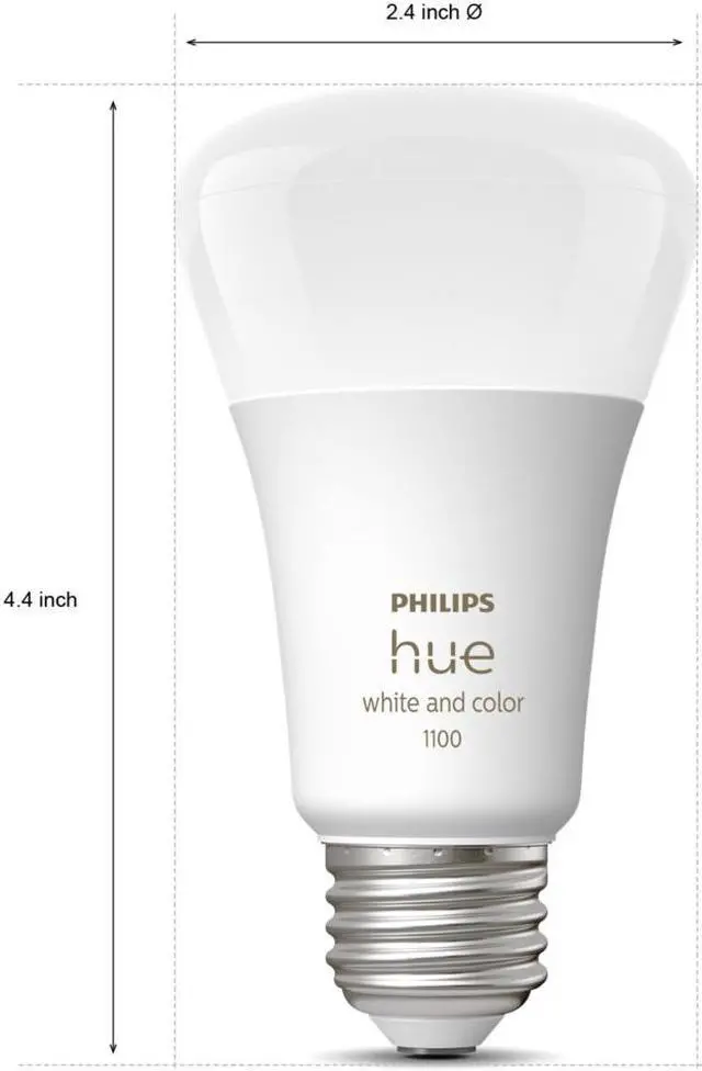Alt view image 4 of 10 - Philips Hue A19 LED Smart Light Bulb - White and Color Ambiance - 60W Indoor Light Bulb - Control with Hue App - Works with Alexa, Google Assistant and Apple Homekit - 3 Pack