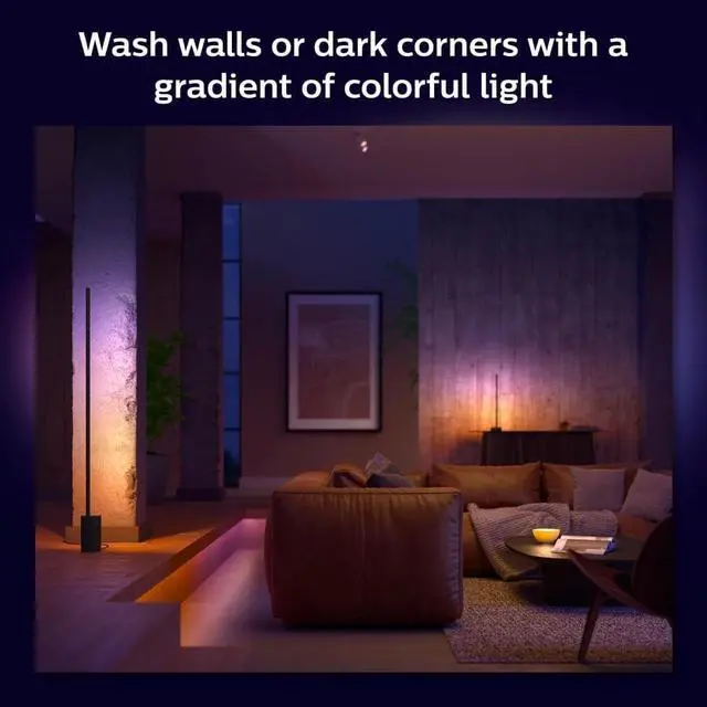 Alt view image 6 of 8 - Philips Hue 569095 Gradient Signe Table Lamp, Compatible with Alexa, Apple HomeKit and Google Assistant, Black