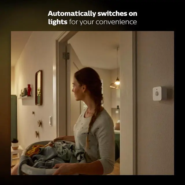 Alt view image 4 of 9 - Philips Hue Motion Sensor - Exclusively for Philips Hue Smart Lights - Requires Hue Bridge - Easy, No-Wire Installation