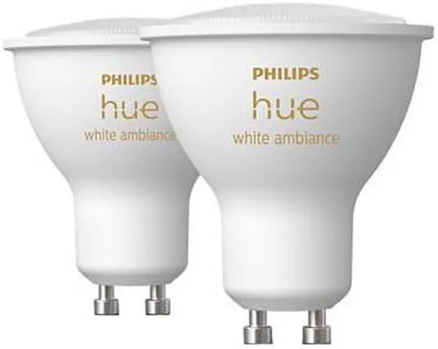 Alt view image 2 of 7 - Philips Hue 548792 White Ambiance GU10 2-Pack LED Smart Bulb