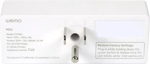 Alt view image 4 of 6 - Wemo Mini Smart Plug (F7C063), Wi-Fi Enabled, Works with Amazon Alexa