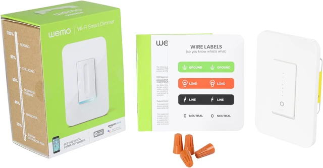 Alt view image 6 of 6 - Wemo Wi-Fi Smart Dimmer Light Switch, Works with Google Home and Echo Alexa