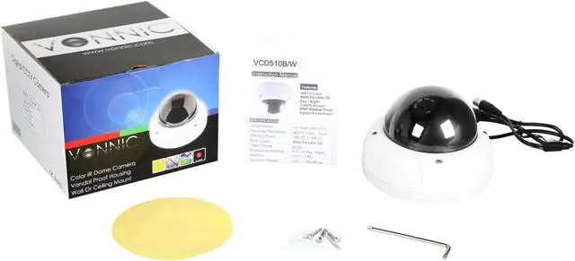 Alt view image 5 of 5 - Vonnic VCD510W 480 TV Lines MAX Resolution Outdoor Day/Night Dome Camera - White