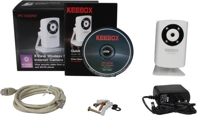 Alt view image 6 of 6 - Keebox IPC1000WI 640 x 480 MAX Resolution RJ45 KView Wireless N Day/Night Internet Camera