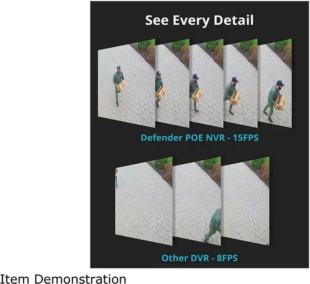 Alt view image 4 of 9 - Defender Sentinel 4K Ultra HD POE Wired NVR Security System with 8 Cameras, Color Night Vision, Smart Human Detection & Mobile App