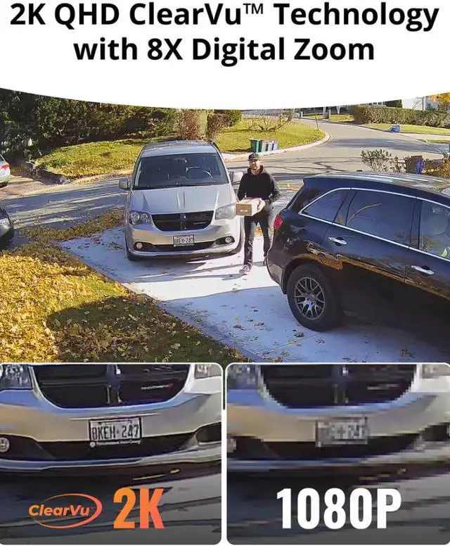 Alt view image 4 of 10 - Defender  Guard Pro PTZ 2K QHD WiFi Plug-In Power Security Camera, Motion Tracking, Color Night Vision, Human Detection, Audio, 2-way Talk (3-Pack)