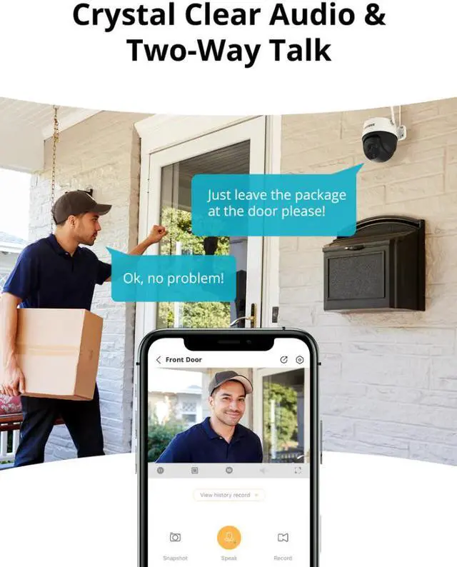 Alt view image 7 of 10 - Defender  Guard Pro PTZ 2K QHD WiFi Plug-In Power Security Camera, Motion Tracking, Color Night Vision, Human Detection, Audio, 2-way Talk (3-Pack)