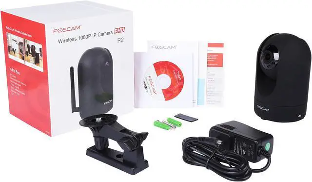 Alt view image 6 of 6 - Foscam R2B Indoor 1080P FHD Wireless Plug and Play IP Camera with Night Vision Up to 26 ft., Wide 110 Degree Viewing Angle, Motion Detection, with Cloud & Local SD Card Storage