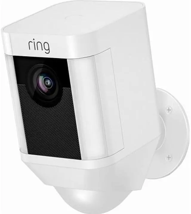 Alt view image 8 of 9 - Ring Spotlight Cam Battery HD Security Camera with Built Two-Way Talk and a Siren Alarm, White