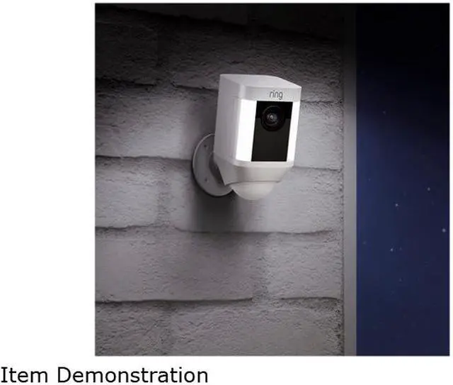 Alt view image 9 of 9 - Ring Spotlight Cam Battery HD Security Camera with Built Two-Way Talk and a Siren Alarm, White