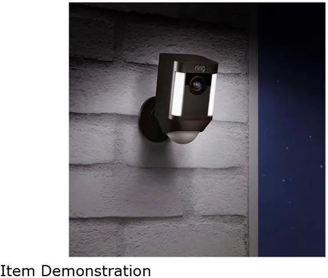 Alt view image 2 of 4 - Ring 8SB1S7-BEN0 Spotlight Cam Battery HD Security Camera with Built Two-Way Talk and a Siren Alarm, Black