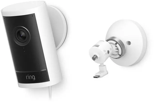 Main image of Ring Outdoor Cam Pro, PoE+ - Retinal 4K Outdoor Security Camera, 10x Enhanced Zoom, 3D Motion Detection, Two-Way Talk, White