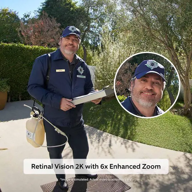 Alt view image 3 of 4 - Ring Wired Doorbell 2K (2nd Gen) - 6x Enhanced Zoom, 140 Degree Head-to-Toe FOV, Two-Way Talk, Motion Detection, Hardwired