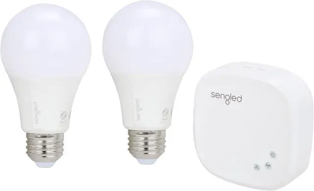 Alt view image 5 of 8 - Sengled Element Classic Starter Kit (2 x A19 Bulbs + 1 x Hub) - Soft White 2700K Smart LED, Works with Alexa & Google Assistant, E21-G14W