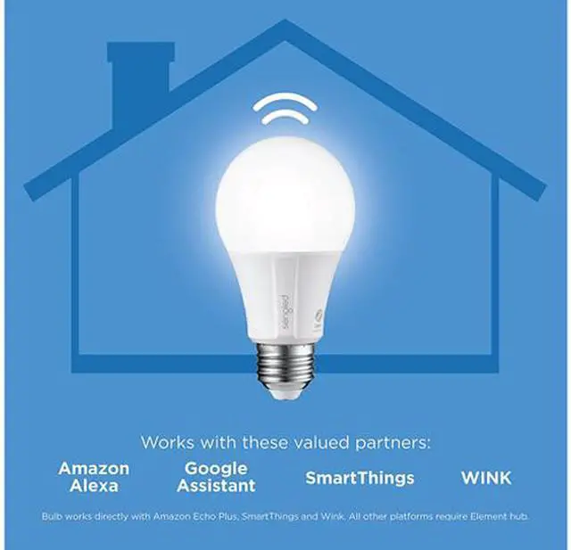 Alt view image 3 of 6 - Sengled Element Classic A19 Soft White 2700K Smart LED Bulb (Hub Required), Works with Alexa, Google Assistant, Echo Plus & SmartThings - 1 Pack, E11-G13W