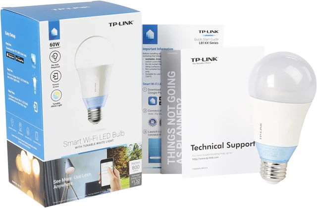 Alt view image 4 of 4 - TP-LINK LB120 Smart Wi-Fi LED Bulb (A19 Bulb, E26 Fitting, 800 lm 60W, 2700K - 6500K) with Dimmable Light, Compatible with Google Home and Amazon Echo Alexa