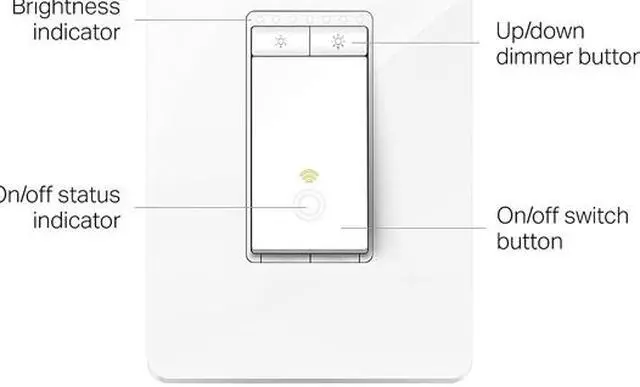 Alt view image 6 of 20 - Kasa Smart Dimmer Switch HS220, Single Pole, Needs Neutral Wire, 2.4GHz Wi-Fi Light Switch Works with Alexa and Google Home, UL Certified,, No Hub Required