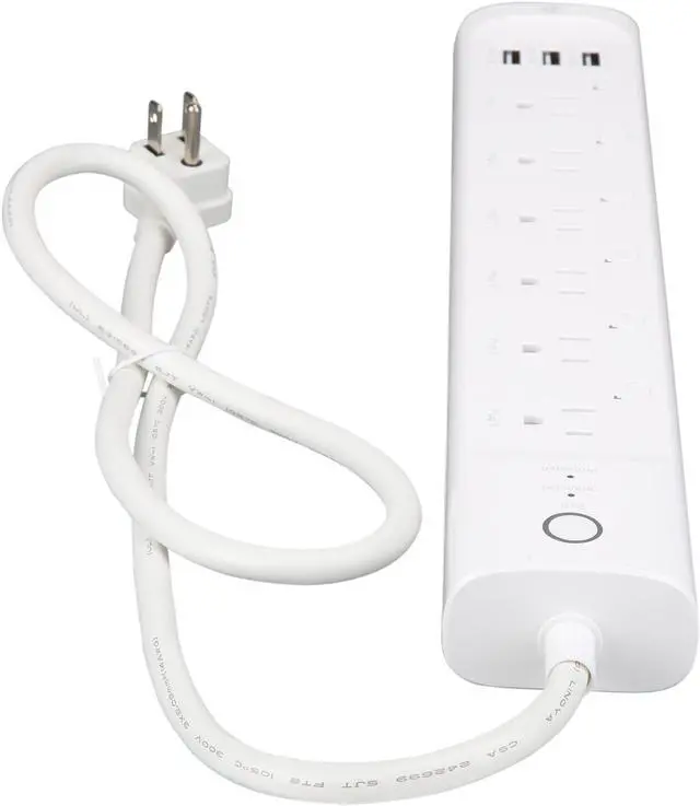 Alt view image 5 of 10 - Kasa Smart Plug Power Strip HS300, Surge Protector with 6 Individually Controlled Smart Outlets and 3 USB Ports, Works with Alexa & Google Home, No Hub Required