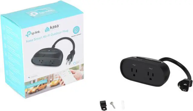 Alt view image 7 of 7 - Kasa Smart Outdoor Smart Plug KP400, Smart Home Wi-Fi Outlet with 2 Sockets, Works with Alexa, Google Home &IFTTT, No Hub Required, Sunset & Sunrise Offset