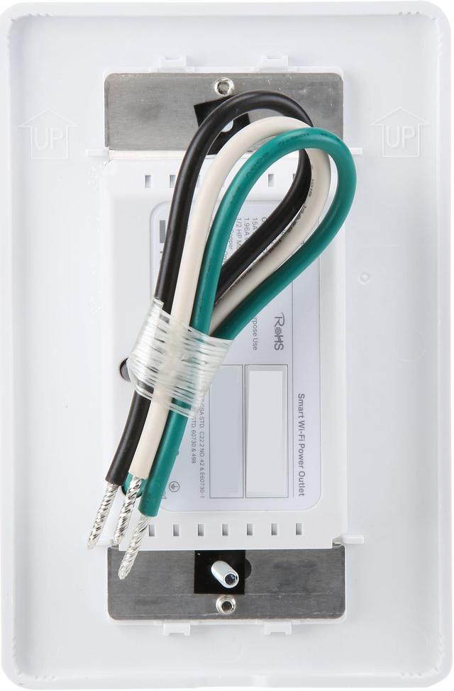 Alt view image 6 of 6 - Kasa Smart Plug KP200, In-Wall Smart Home Wi-Fi Outlet Works with Alexa, Google Home & IFTTT, No Hub Required, Remote Control, ETL Certified