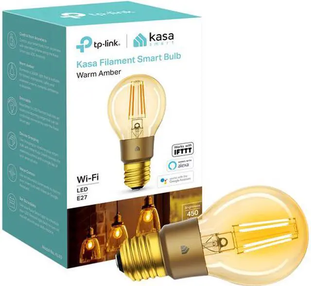 Main image of TP-LINK KL60 Kasa Filament Smart Bulb, Warm Amber