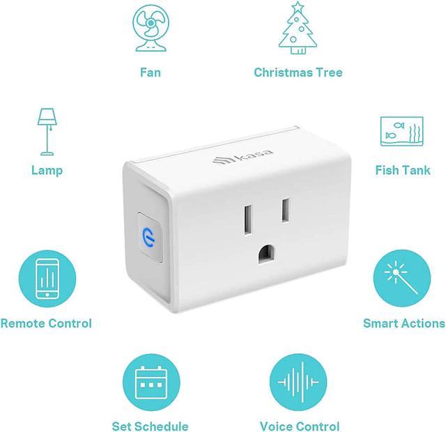 Kasa Smart Plug Ultra Mini 15A, Smart Home Wi-Fi Outlet Works with Alexa,  Google Home & IFTTT, No Hub Required, UL Certified, 2.4G WiFi Only,  2-Pack(EP10P2) , White 