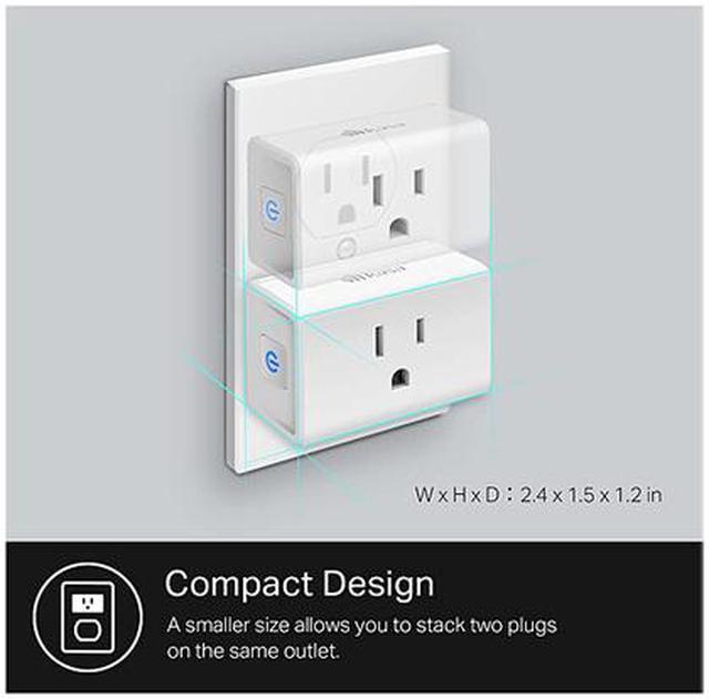Kasa Smart Plug Mini 15A, Smart Home Wi-Fi Outlet Works with Alexa, Google  Home & IFTTT, No Hub Required, UL Certified, 2.4G WiFi Only, 4-Pack(EP10P4)  , White 